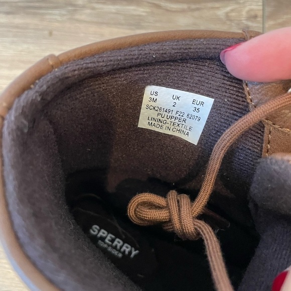 Sperry Kid Port Boot Rain Boot Duck Boot Tan and Brown Size 3 NWOB - Picture 4 of 5